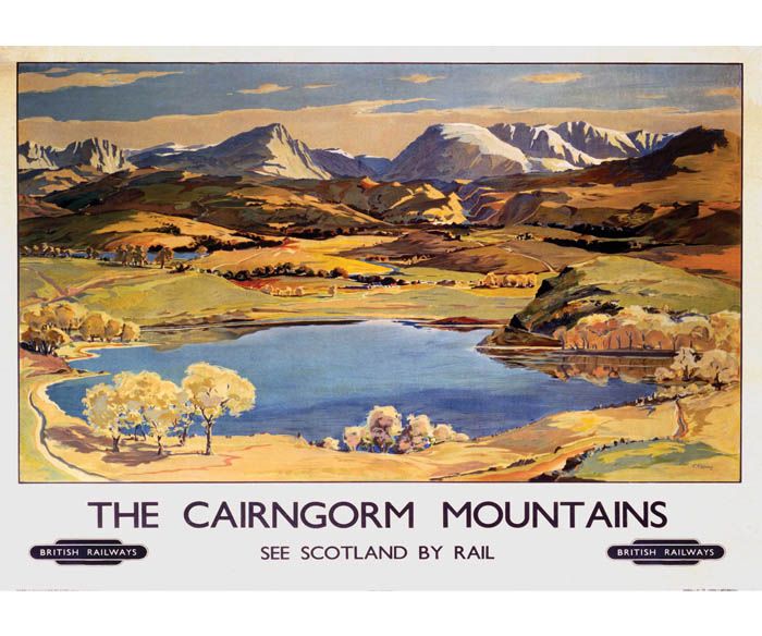 1950s railway station poster