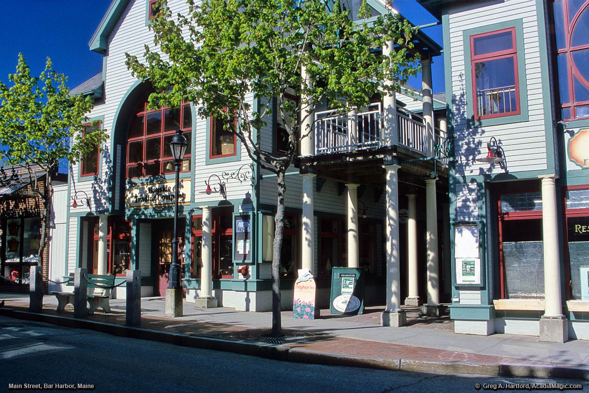 harbor street with shops