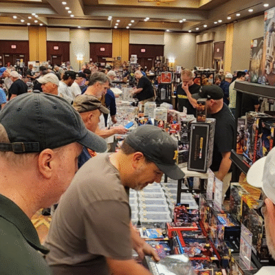 swap meet tables with diecast