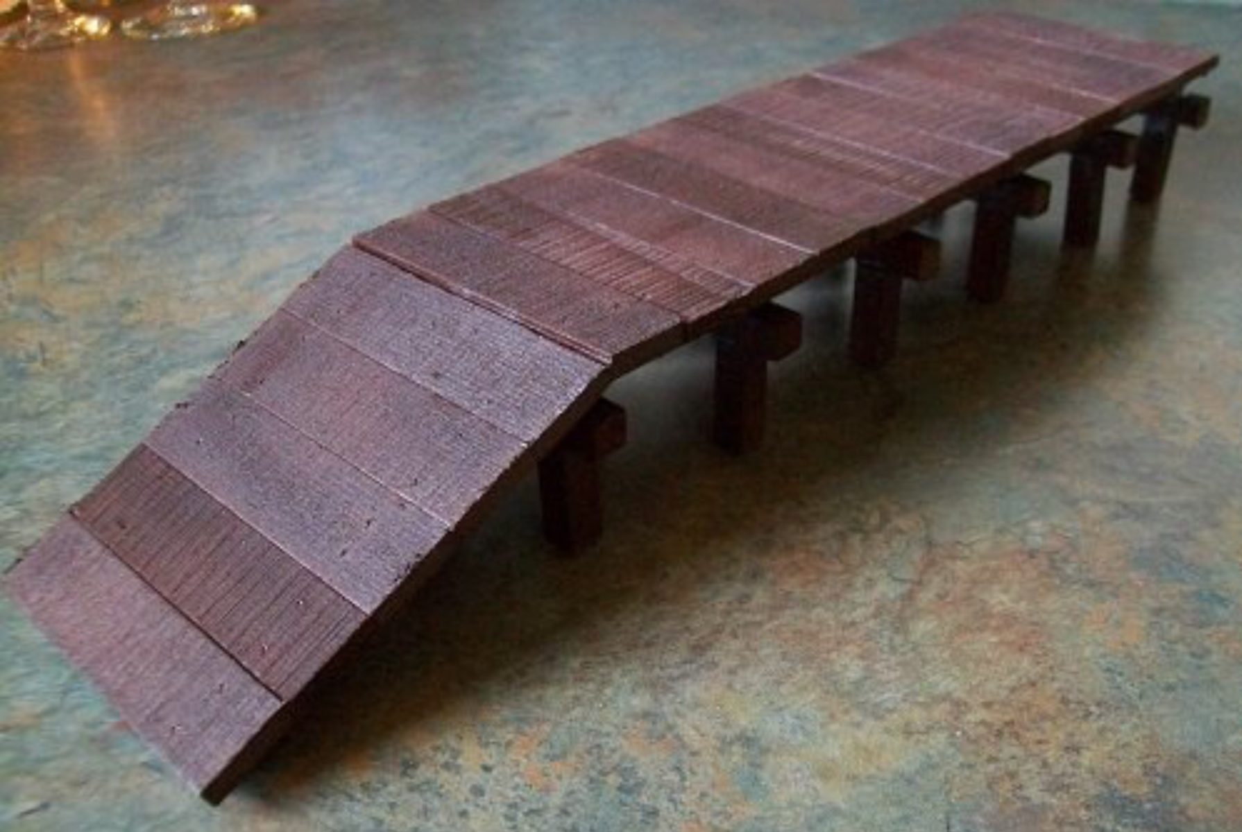 wooden pier model over water